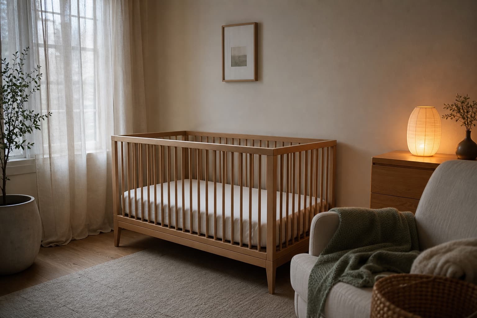A quiet nursery in the early morning light